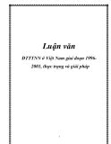 Luận văn: ĐTTTNN ở Việt Nam giai đoạn 19962001, thực trạng và giải pháp