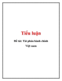 Tiểu luận: Tài phán hành chính Việt Nam