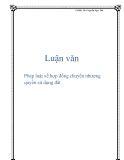 Luận văn: Pháp luật về hợp đồng chuyển nhượng quyền sử dụng đất