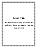 Luận văn: Xác định và quy chế pháp lý của vùng đặc quyền kinh tế theo quy định của Công ước Luật biển 1982