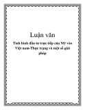 Luận văn: Tình hình đầu tư trực tiếp của Mỹ vào Việt nam-Thực trạng và một số giải pháp