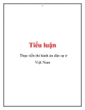 Tiểu luận: Thực tiễn thi hành án dân sự ở Việt Nam