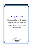 LUẬN VĂN: Nghiên cứu thống kê kết quả hoạt động sản xuất kinh doanh của công ty Quản lý và Sửa chữa Đường bộ 240