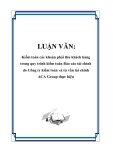 LUẬN VĂN: Kiểm toán các khoản phải thu khách hàng trong quy trình kiểm toán Báo cáo tài chính do Công ty kiểm toán và tư vấn tài chính ACA Group thực hiện