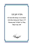 LUẬN VĂN: Kế toán tiền lương và các khoản trích theo lương tại Công ty CP Thuơng mại Và Dịch Vụ Tổng Hợp Long Anh