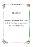 LUẬN VĂN:  Thực trạng tổ chức hạch toán kế toán ở Công ty xây lắp 524-Tổng công ty xây dựng Thành An Binh đoàn 11- Bộ Quốc Phòng