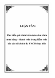 LUẬN VĂN:  Tìm hiểu qui trình kiểm toán chu trình mua hàng – thanh toán trong kiểm toán báo cáo tài chính do VACO thực hiện