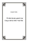 LUẬN VĂN:Tổ chức bộ máy quản lý của Công ty KD & CBLT Việt Tiến 