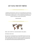 KỸ NĂNG VỀ THUYẾT TRÌNH THÀNH CÔNG