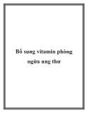 Bổ sung vitamin phòng ngừa ung thư