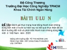 Đề tài: Đánh giá thực trạng hoạt động thanh toán không dùng tiền mặt ở nước ta hiện nay và kết quả thực hiện đề án định hướng đổi mới và phát triển thanh toán không dùng tiền mặt ở Việt Nam năm 2020