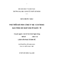 Luận văn: PHÁT TRIỂN MÔ HÌNH CÔNG TY MẸ –CON TRONG  QUÁ TRÌNH HỘI NHẬP KINH TẾ QUỐC  TẾ 