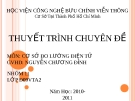 THUYẾT TRÌNH CHUYÊN ĐỀ: CƠ SỞ ĐO LƯỜNG ĐIỆN TỬ