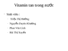 Vitamin tan trong nước