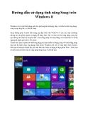 Hướng dẫn sử  tính năng Snap trên Windows 8