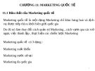 CHƯƠNG 11: MARKETING QUỐC TẾ