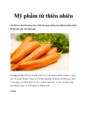 Mỹ phẩm từ thiên nhiên