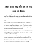 Mẹo giúp mẹ bầu chọn hoa quả an toàn