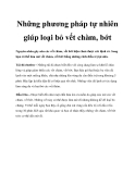 Những phương pháp tự nhiên giúp loại bỏ vết chàm, bớt