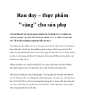 Rau đay – thực phẩm "vàng" cho sản phụ