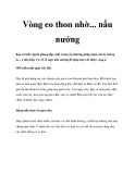 Vòng eo thon nhờ... nấu nướng