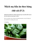 Mách mẹ bầu ăn theo bảng chữ cái (P.3)