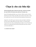 Chọn ly cho các bữa tiệc