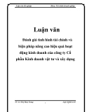 Luận văn: Đánh giá tình hình tài chính và biện pháp nâng cao hiệu quả hoạt động kinh doanh của công ty Cổ phần Kinh doanh vật tư và xây dựng