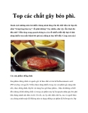 Top các chất gây béo phì