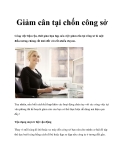 Giảm cân tại chốn công sở