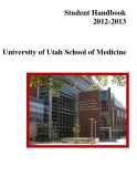 Student Handbook 2012-2013 - University of Utah School of Medicine