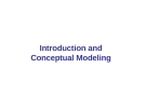 Introduction and Conceptual Modeling