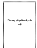 Phương pháp làm đẹp da mặt