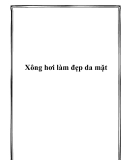 Xông hơi làm đẹp da mặt