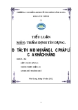 Tiểu luận: Thẩm định năng lực pháp lý của khách hàng