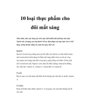 10 loại thực phẩm cho đôi mắt sáng