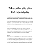 7 thực phẩm giúp giảm khó chịu ở dạ dày