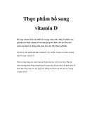 Thực phẩm bổ sung vitamin D