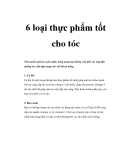 6 loại thực phẩm tốt cho tóc