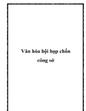 Văn hóa hội họp chốn công sở