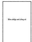 Hòa nhập nơi công sở