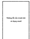 Những lỗi cần tránh khi sử dụng email