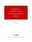 HANDBOOK OF  ACCREDITATION FOR  NATUROPATHIC MEDICINE  PROGRAMS 
