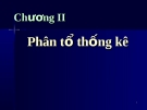 Chương II:  Phân tổ thống kê