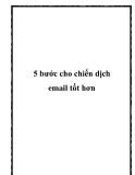 5 bước cho chiến dịch email tốt hơn