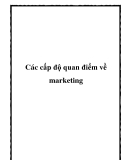 Các cấp độ quan điểm về marketing