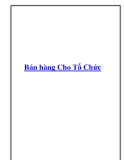 Bán hàng Cho Tổ Chức