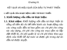 Chương III.   KẾT QUẢ VÀ HIỆU QUẢ CỦA ĐẦU TƯ PHÁT TRIỂN