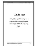 Luận văn: Các giải pháp nhằm nâng cao hiệu quả hoạt động kinh doanh của công ty TNHH DLT Quảng Ngãi