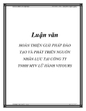 Luận văn: HOÀN THIỆN GIẢI PHÁP ĐÀO TẠO VÀ PHÁT TRIỂN NGUỒN NHÂN LỰC TẠI CÔNG TY TNHH MTV LỮ HÀNH VITOURS